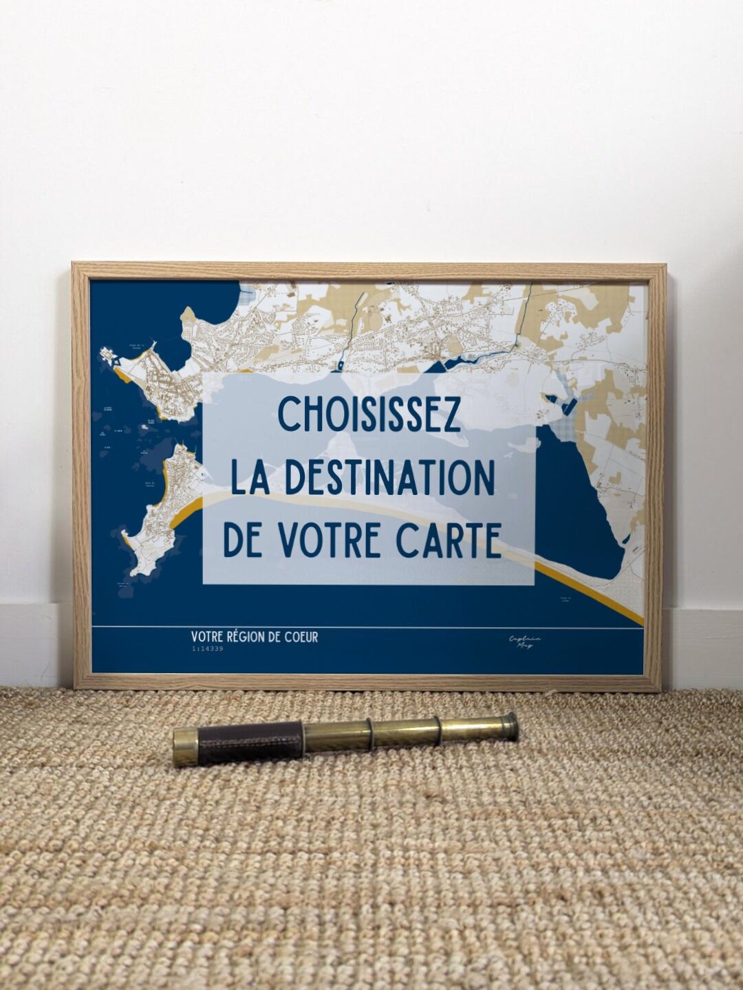 Poster di destinazione personalizzato - Mappa geografica decorativa (50x70cm)