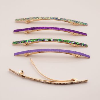 Lot de Barrettes CHARLESTON Slim Purple 2