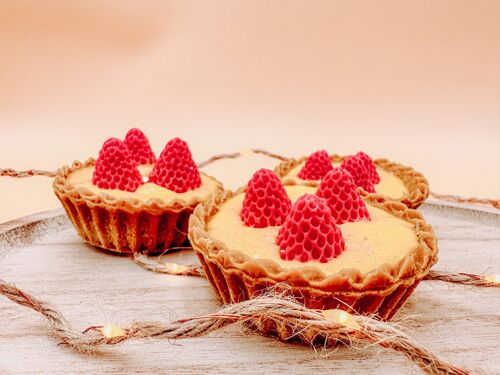 Fondant gourmand rhubarbe fraise en cire de colza