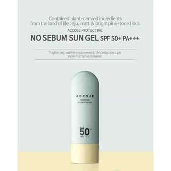 ACCOJE Gel Solaire Protecteur Sans Sébum SPF50+ PA++++ 50 ml 3