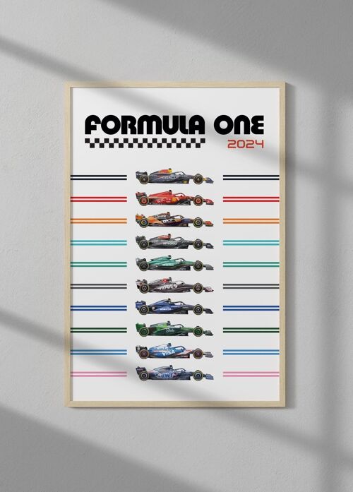 Affiche Ecuries Formule 1 2024