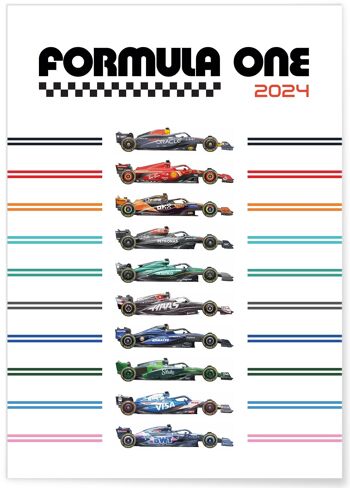 Affiche Ecuries Formule 1 2024 5