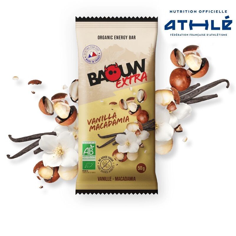 Baouw Extra VANILLA-MACADAMIA energy bar