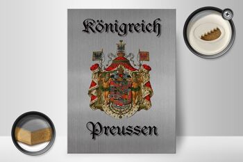 Panneau en bois indiquant les armoiries du Royaume de Prusse, 30x40cm, panneau gris 2