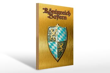 Panneau en bois indiquant 30x40cm Royaume de Bavière 1