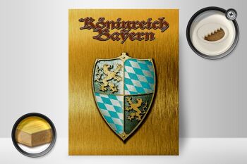 Panneau en bois indiquant 30x40cm Royaume de Bavière 2