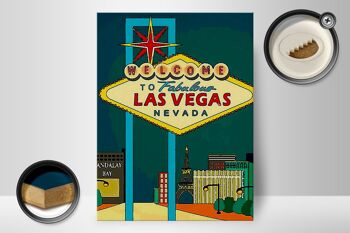 Panneau en bois disant 30x40cm bienvenue dans le fabuleux Las Vegas 2