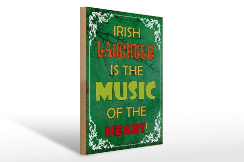 Holzschild Spruch 30x40cm irish laughter is the music of