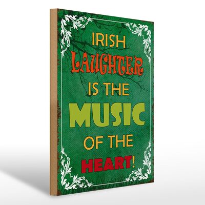 Holzschild Spruch 30x40cm irish laughter is the music of