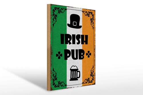 Holzschild Spruch 30x40cm Irish Pub Bier Alkohol