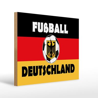 Cartel de madera que dice Fútbol Alemania 40x30cm