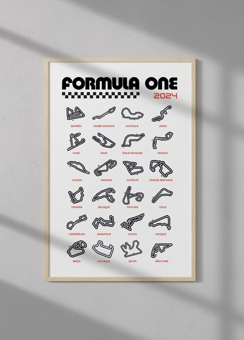 Affiche Circuits Formule 1 2024