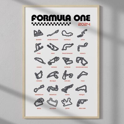 Cartel Circuitos Fórmula 1 2024