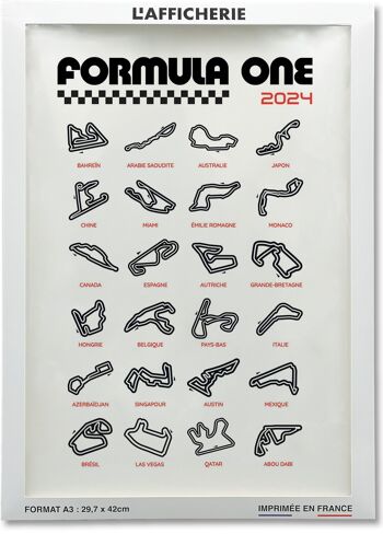 Affiche Circuits Formule 1 2024 2
