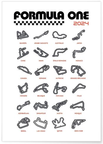 Affiche Circuits Formule 1 2024 5