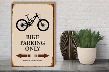 Panneau en bois indiquant 30x40cm Parking vélo uniquement 3