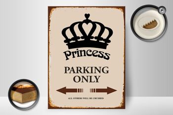 Panneau en bois indiquant 30x40cm Parking Princess uniquement Corona 2