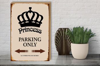 Panneau en bois indiquant 30x40cm Parking Princess uniquement Corona 3