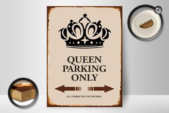 Panneau en bois indiquant 30x40cm Queen parking only Corona 2