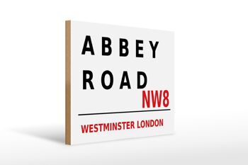 Panneau en bois Londres 40x30cm Street Abbey Road NW8 1