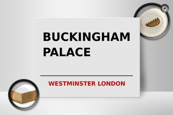 Panneau en bois Londres 40x30cm Rue Buckingham Palace 2