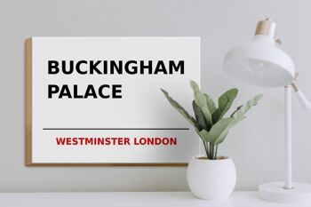 Panneau en bois Londres 40x30cm Rue Buckingham Palace 3