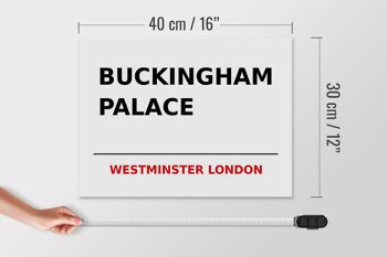 Panneau en bois Londres 40x30cm Rue Buckingham Palace 4