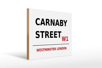 Panneau en bois Londres 40x30cm Westminster Carnaby Street W1 1