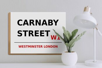Panneau en bois Londres 40x30cm Westminster Carnaby Street W1 3