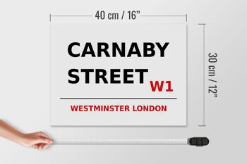 Panneau en bois Londres 40x30cm Westminster Carnaby Street W1 4