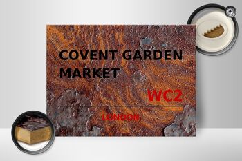 Panneau en bois Londres 40x30cm Covent Garden Market WC2 Rouille 2