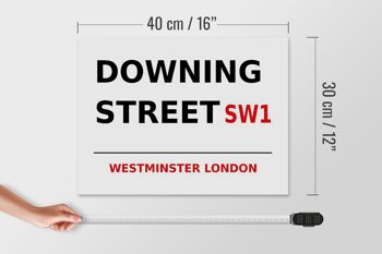 Panneau en bois Londres 40x30cm Westminster Downing Street SW1 4