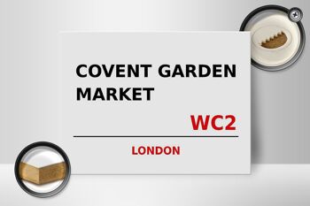 Panneau en bois Londres 40x30cm Covent Garden Market WC2 2