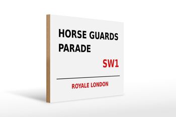 Panneau en bois Londres 40x30cm Royale Horse Guards Parade SW1 1