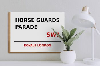 Panneau en bois Londres 40x30cm Royale Horse Guards Parade SW1 3