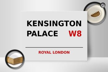 Panneau en bois Londres 40x30cm Royal Kensington Palace W8 2