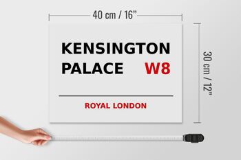 Panneau en bois Londres 40x30cm Royal Kensington Palace W8 4