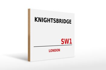 Panneau en bois Londres 40x30cm Knightsbridge SW1 1
