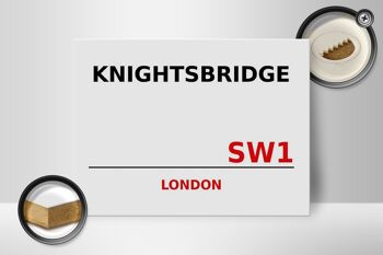 Panneau en bois Londres 40x30cm Knightsbridge SW1 2