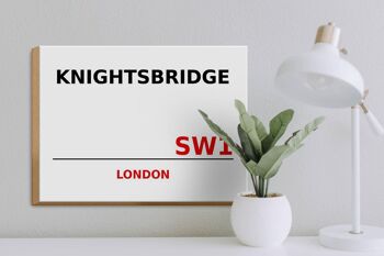 Panneau en bois Londres 40x30cm Knightsbridge SW1 3