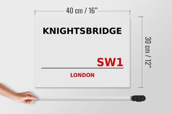 Panneau en bois Londres 40x30cm Knightsbridge SW1 4