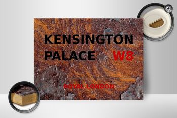 Panneau en bois Londres 40x30cm Royal Kensington Palace W8 Rouille 2