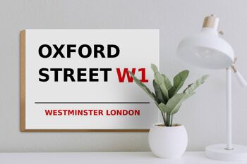 Panneau en bois Londres 40x30cm Westminster Oxford Street W1 3