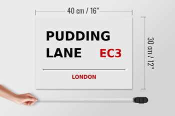 Panneau en bois Londres 40x30cm Pudding Lane EC3 décoration murale 4