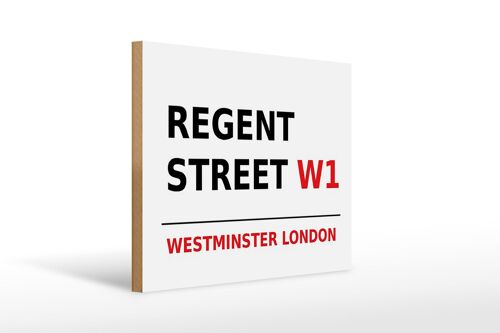 Holzschild London 40x30cm Westminster Regent Street W1