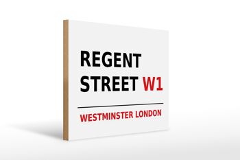 Panneau en bois Londres 40x30cm Westminster Regent Street W1 1