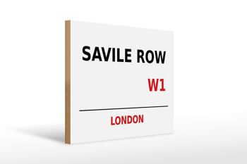 Panneau en bois Londres 40x30cm Savile Row W1 cadeau 1