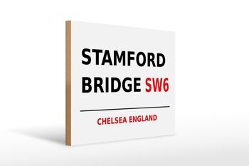 Panneau en bois Londres 40x30cm Angleterre Stamford Bridge SW6 1