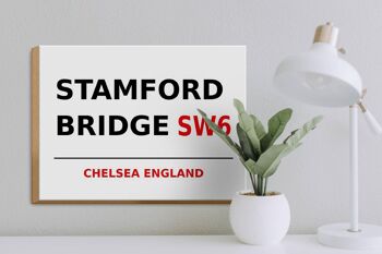 Panneau en bois Londres 40x30cm Angleterre Stamford Bridge SW6 3
