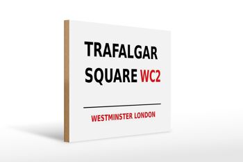Panneau en bois Londres 40x30cm Panneau Westminster Trafalgar Square WC2 1